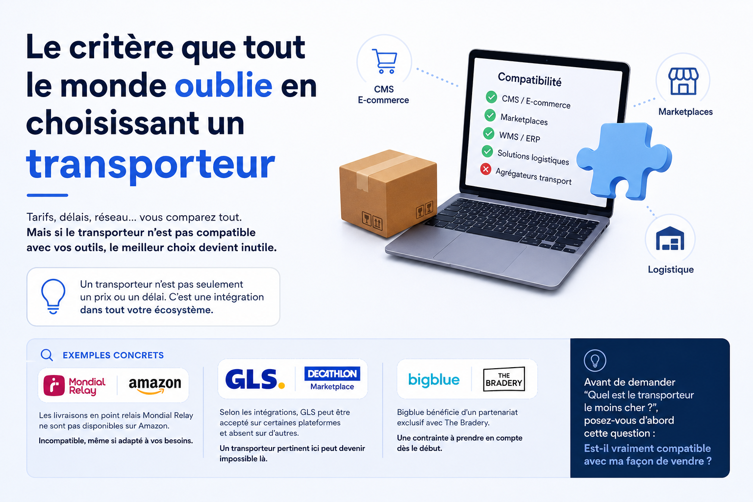 Le critère premier en choisissant un transporteur